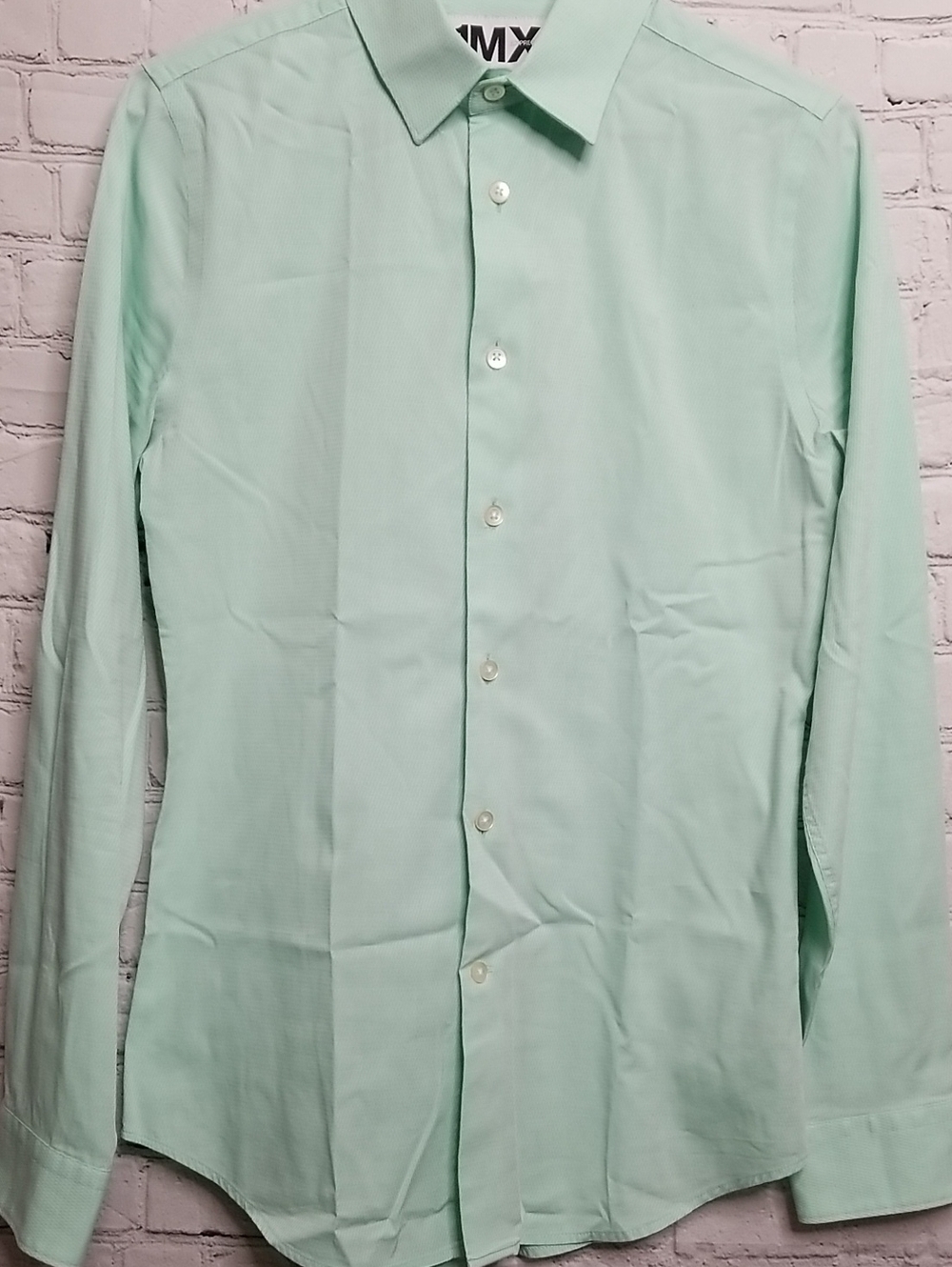 1MX Express Mens Shirt Extra Slim Fit Pale Mint Green XSMALL
